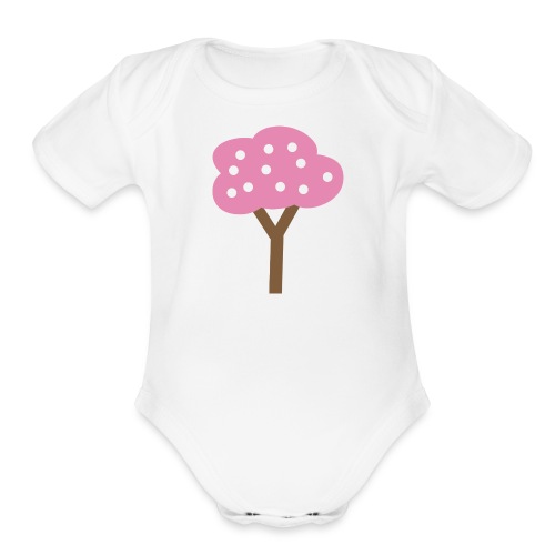 Ellie Blossom Tree - Organic Short Sleeve Baby Bodysuit