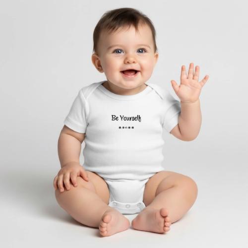 Be Yourself - Organic Short Sleeve Baby Bodysuit