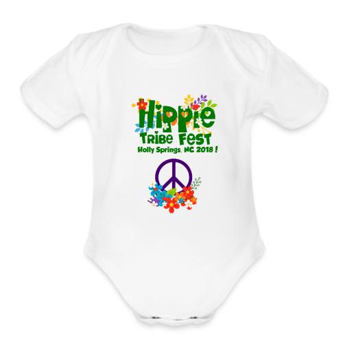 Hippie Tribe Fest 2018 - Organic Short Sleeve Baby Bodysuit