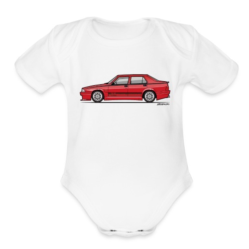 Alfa Romeo 75 Turbo Evo - Organic Short Sleeve Baby Bodysuit