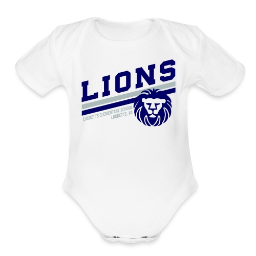 Lucketts Lions - Organic Short Sleeve Baby Bodysuit