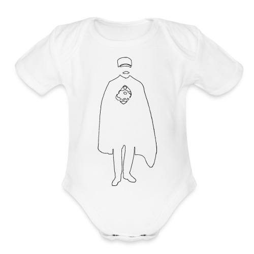 Reza Shah Bozorg White - Organic Short Sleeve Baby Bodysuit