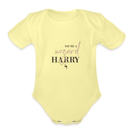 Yer A Wizard Harry - Organic Short Sleeve Baby Bodysuit