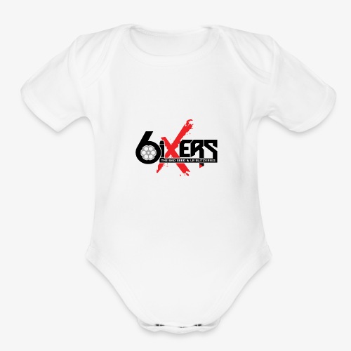 6ixersLogo - Organic Short Sleeve Baby Bodysuit