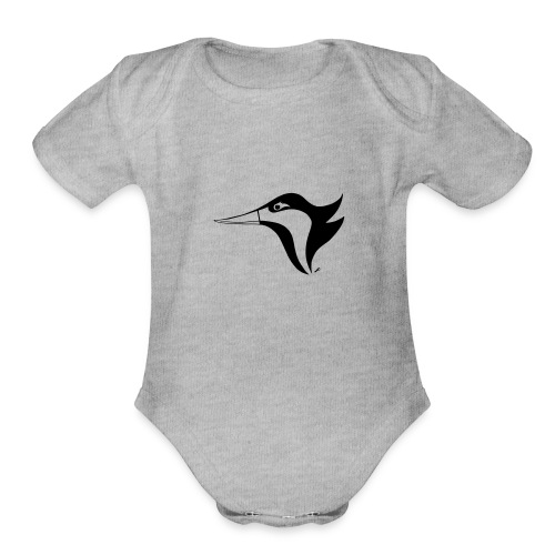 Wild Woodpecker Bird - Organic Short Sleeve Baby Bodysuit