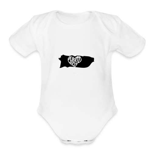 Love PR Map - Organic Short Sleeve Baby Bodysuit