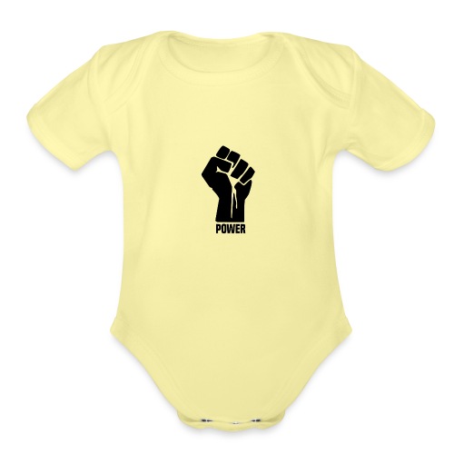 Black Power Fist - Organic Short Sleeve Baby Bodysuit