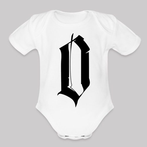 B Omen Ink Logo - Organic Short Sleeve Baby Bodysuit