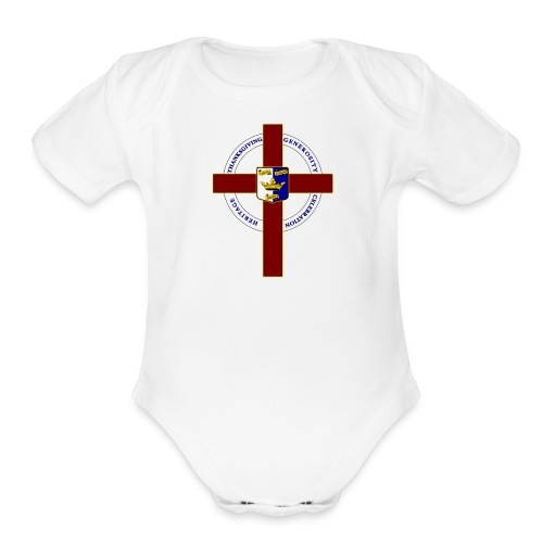 All Saints Logo - Organic Short Sleeve Baby Bodysuit