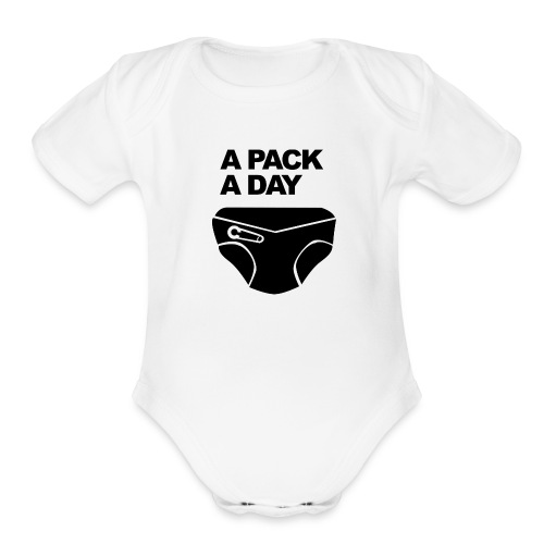 A pack a day - Organic Short Sleeve Baby Bodysuit