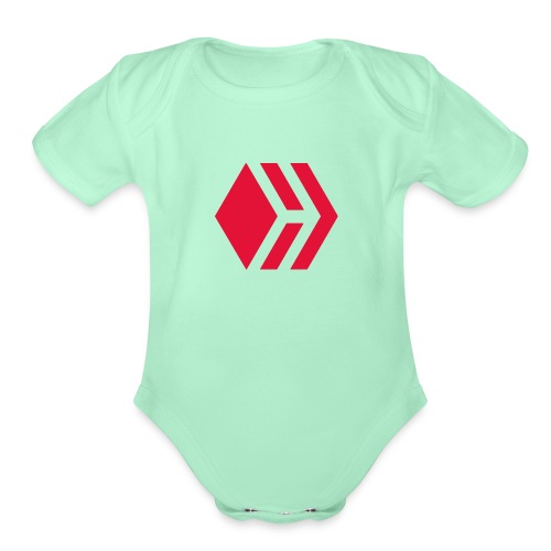 Hive logo - Organic Short Sleeve Baby Bodysuit