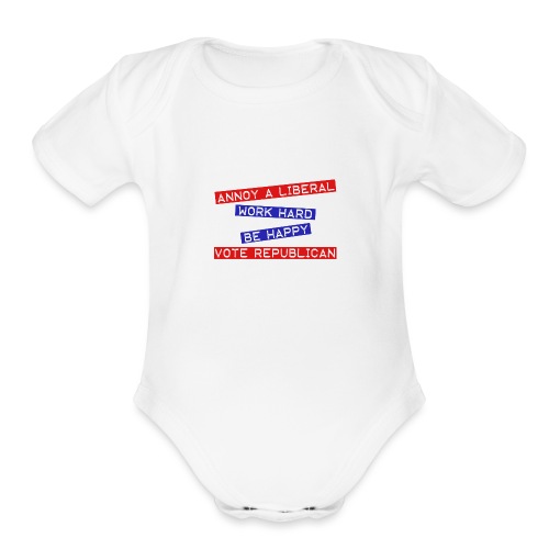 ANNOY A LIBERAL - Organic Short Sleeve Baby Bodysuit