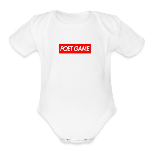POET GAME BOX LOGO MERCH - Organic Short Sleeve Baby Bodysuit