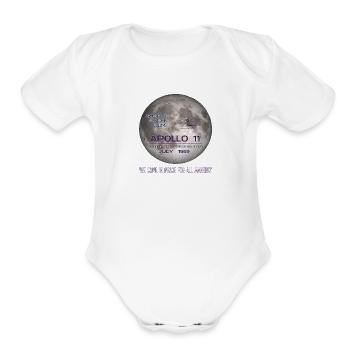 Apollo 11 - Organic Short Sleeve Baby Bodysuit - white - Front