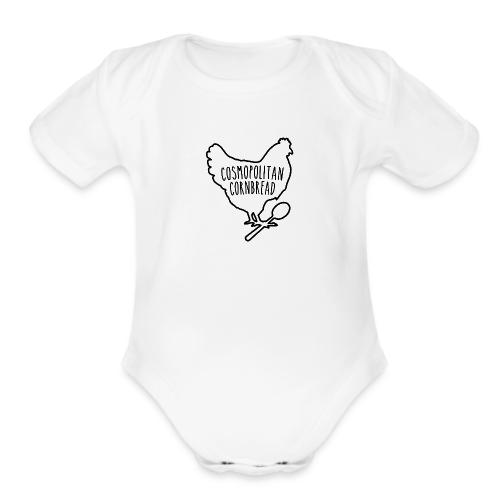 Cosmopolitan Cornbread Hen & Spoon Logo - Organic Short Sleeve Baby Bodysuit