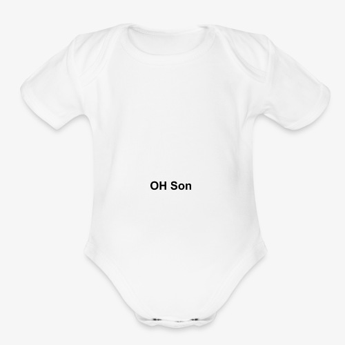 OH SON LOGO - Organic Short Sleeve Baby Bodysuit