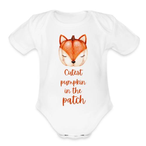Cutest pumpkin in the patch - Organic Short Sleeve Baby Bodysuit