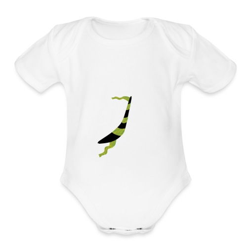 T-shirt_letter_R - Organic Short Sleeve Baby Bodysuit