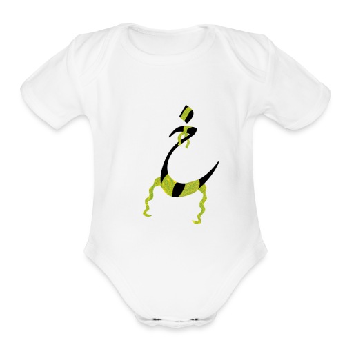 T-shirt_Letter_Kh - Organic Short Sleeve Baby Bodysuit