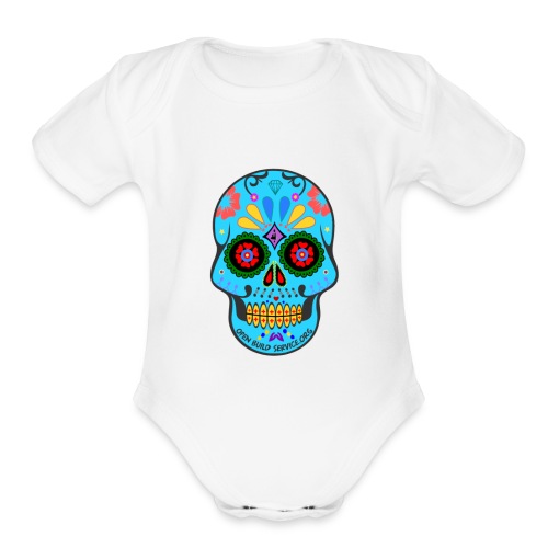 OBS Skull - Organic Short Sleeve Baby Bodysuit