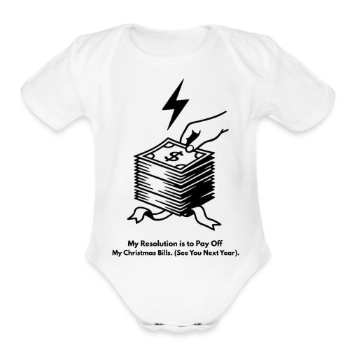 Christmas Bills T-Shirt - Organic Short Sleeve Baby Bodysuit