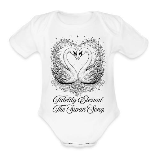 Poetic Swan T-Shirt - Organic Short Sleeve Baby Bodysuit