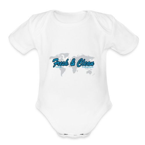 Fresh & Clean Logo Tee (pnthrs) - Organic Short Sleeve Baby Bodysuit