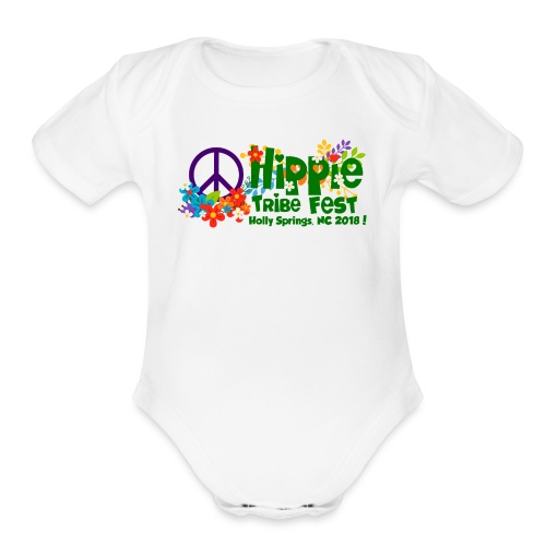 Hippie Tribe Fest! - Organic Short Sleeve Baby Bodysuit
