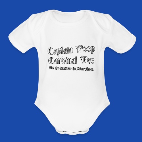 Captain Poop Cardinal Pee - Organic Short Sleeve Baby Bodysuit