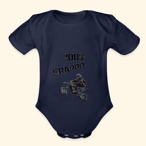 100% BRAPPP (Black and White) - Organic Short Sleeve Baby Bodysuit
