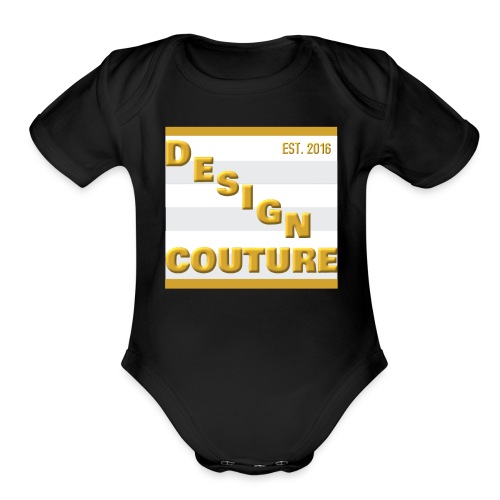 DESIGN COUTURE EST 2016 GOLD - Organic Short Sleeve Baby Bodysuit