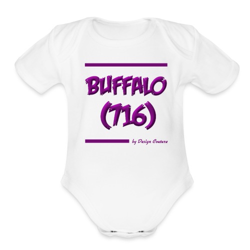 BUFFALO 716 PURPLE - Organic Short Sleeve Baby Bodysuit
