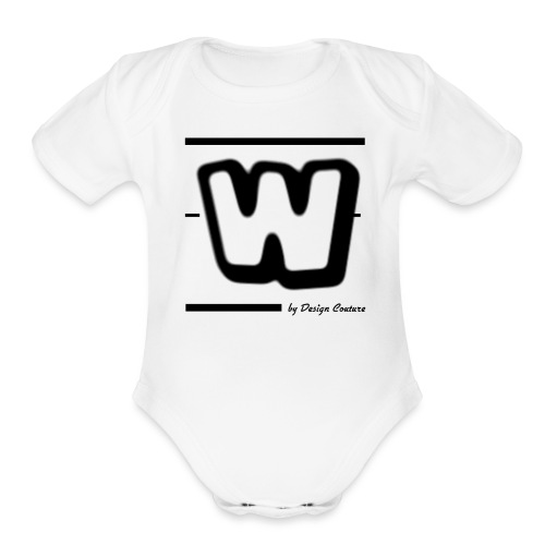 W BLACK - Organic Short Sleeve Baby Bodysuit