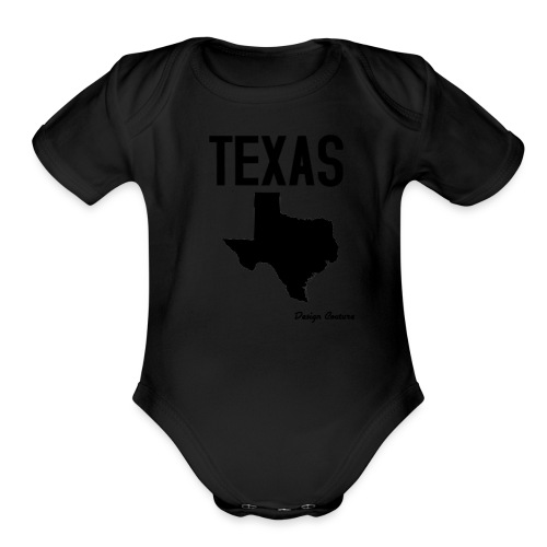 TEXAS BLACK - Organic Short Sleeve Baby Bodysuit