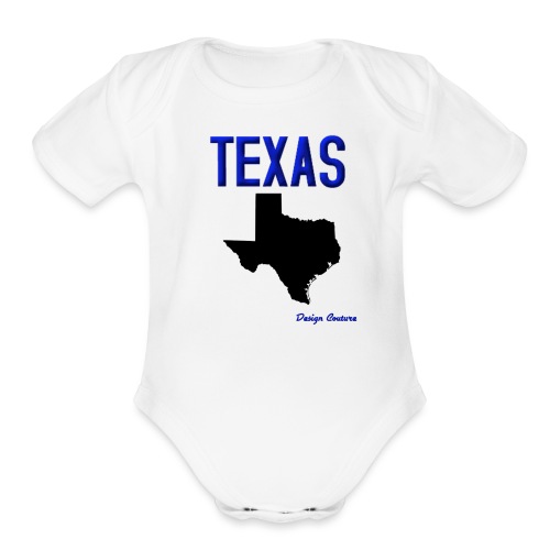 TEXAS BLUE - Organic Short Sleeve Baby Bodysuit