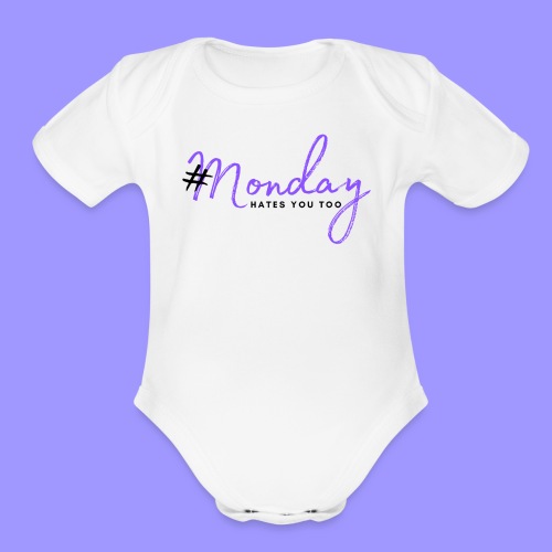 #Monday bright - Organic Short Sleeve Baby Bodysuit