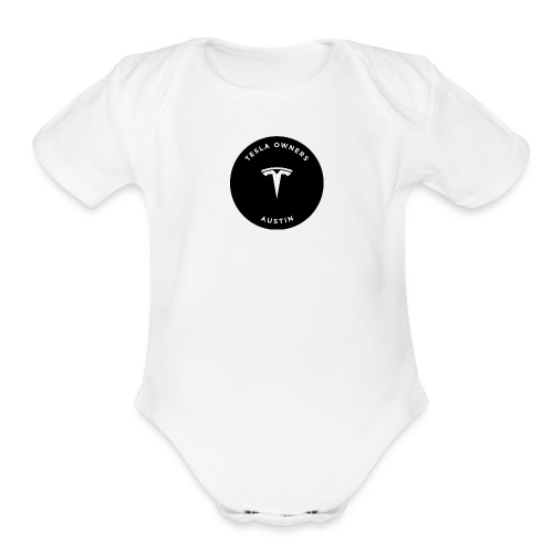 TESLA OWNERS AUSTIN CLUB MERCHANDISE - Organic Short Sleeve Baby Bodysuit
