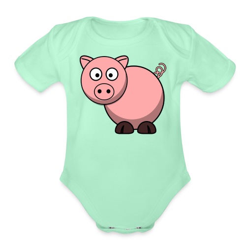 Funny Pig T-Shirt - Organic Short Sleeve Baby Bodysuit