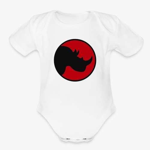 rhino logo - Organic Short Sleeve Baby Bodysuit