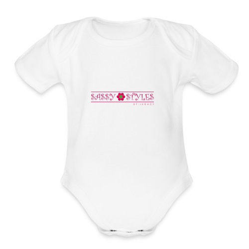 Sassy Styles Logo - Organic Short Sleeve Baby Bodysuit
