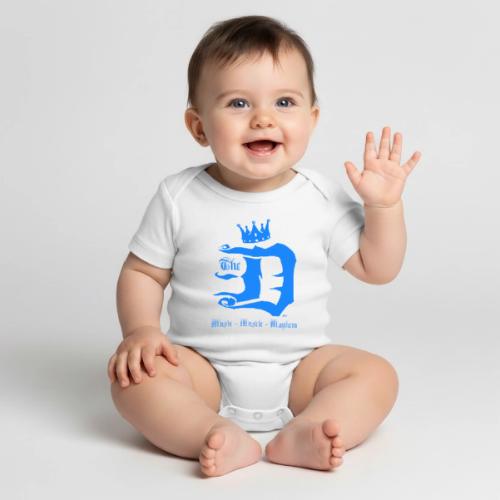 The D® Official Detroit King - Music Muscle Mayhem - Organic Short Sleeve Baby Bodysuit