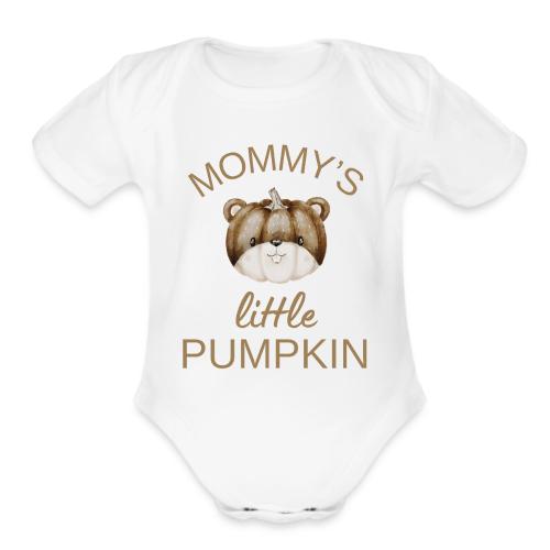 Mommy's little pumpkin - Organic Short Sleeve Baby Bodysuit