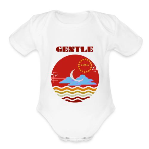 Classic Retro Sunset - Organic Short Sleeve Baby Bodysuit