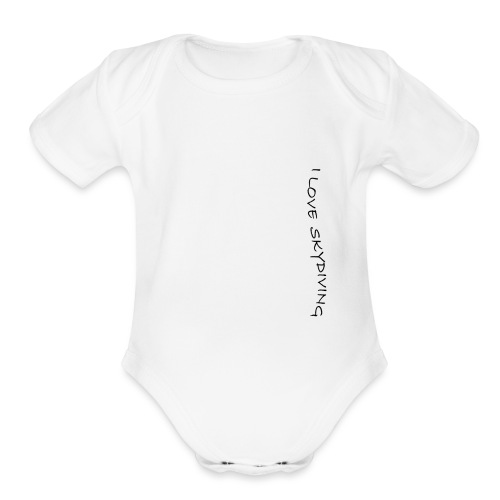 I love skydiving/T-shirt/BookSkydive - Organic Short Sleeve Baby Bodysuit