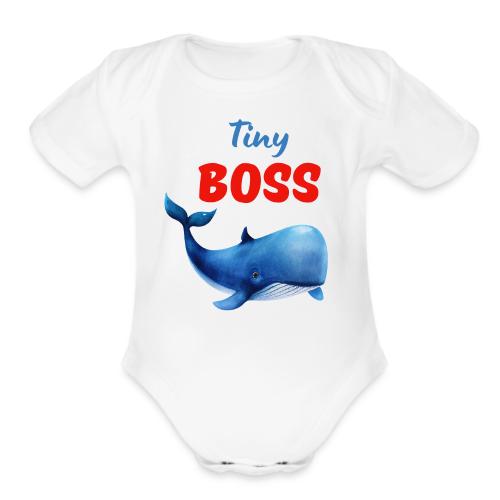 Tiny Boss - Organic Short Sleeve Baby Bodysuit