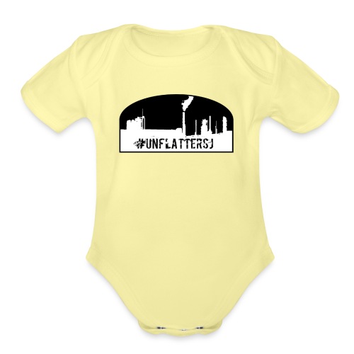 Unflatter Hashtag logo - Organic Short Sleeve Baby Bodysuit