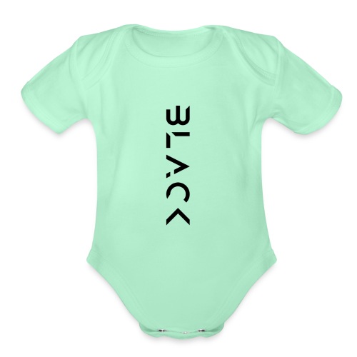 Futuristic Vertical Black - Organic Short Sleeve Baby Bodysuit