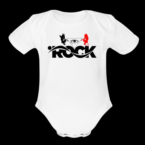 Eye Rock Devil Design - Organic Short Sleeve Baby Bodysuit