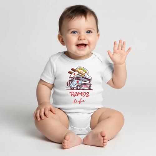 Ramen Life Food Truck - Organic Short Sleeve Baby Bodysuit