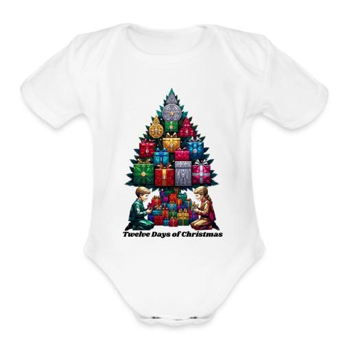 Twelve Days of Gifts T-Shirt - Organic Short Sleeve Baby Bodysuit